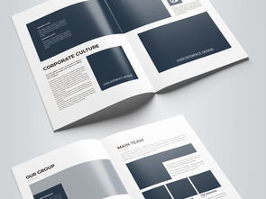 簡約大氣藍色科技公司軟件開發(fā)宣傳冊模板設計